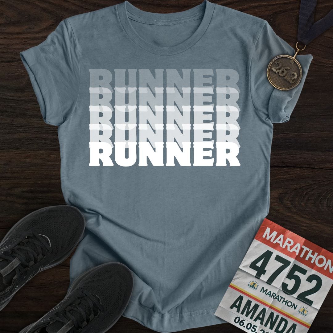 Printify T-Shirt Heather Indigo / S Runner T-Shirt