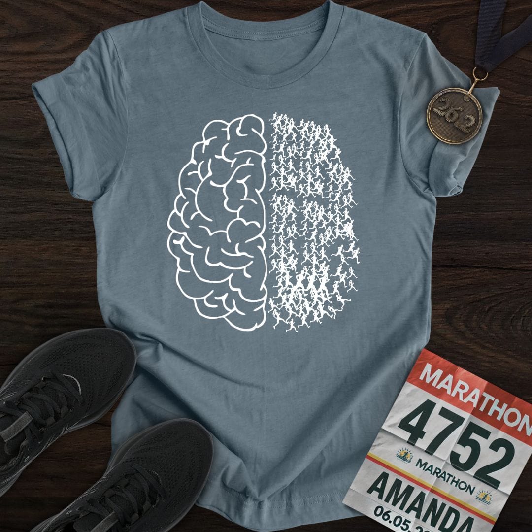 Printify T-Shirt Heather Indigo / S Running Is On My Mind T-shirt