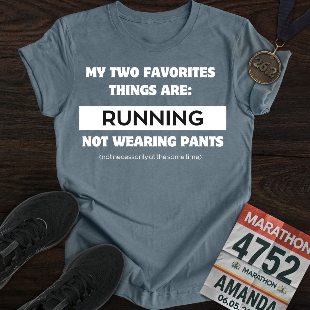 Printify T-Shirt Heather Indigo / S Running & Not Wearing Pants T-Shirt