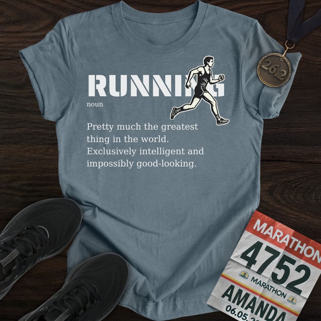Printify T-Shirt Heather Indigo / S Running T-Shirt