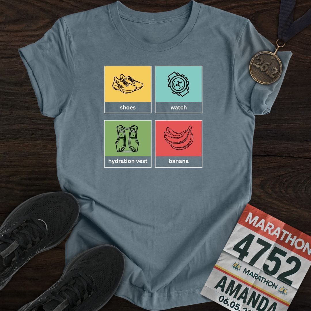 Printify T-Shirt Heather Indigo / S Running Tools T-Shirt