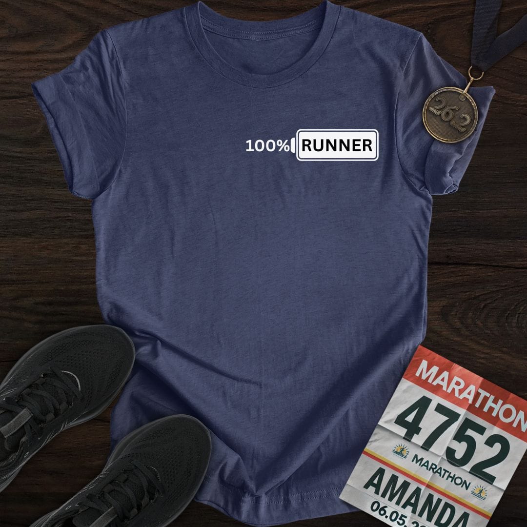 Printify T-Shirt Heather Navy / S 100% Runner