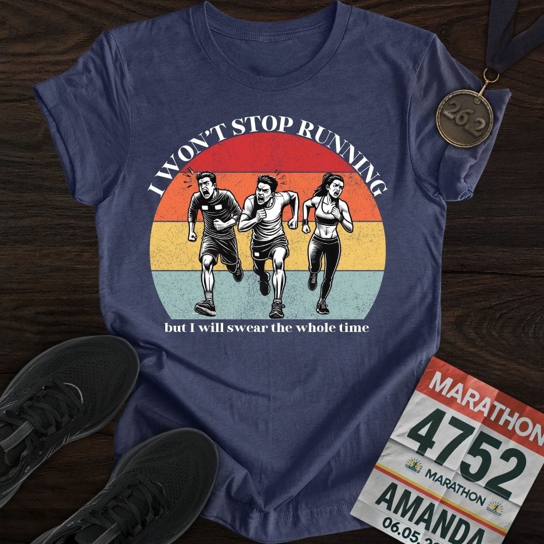 Printify T-Shirt Heather Navy / S Complain Runners -2- T-shirt