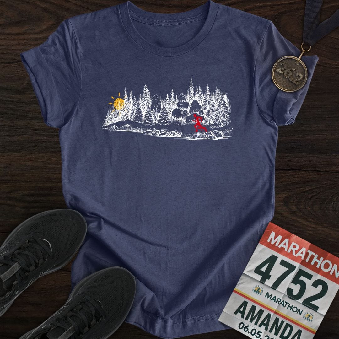 Printify T-Shirt Heather Navy / S Early Morning Run T-shirt