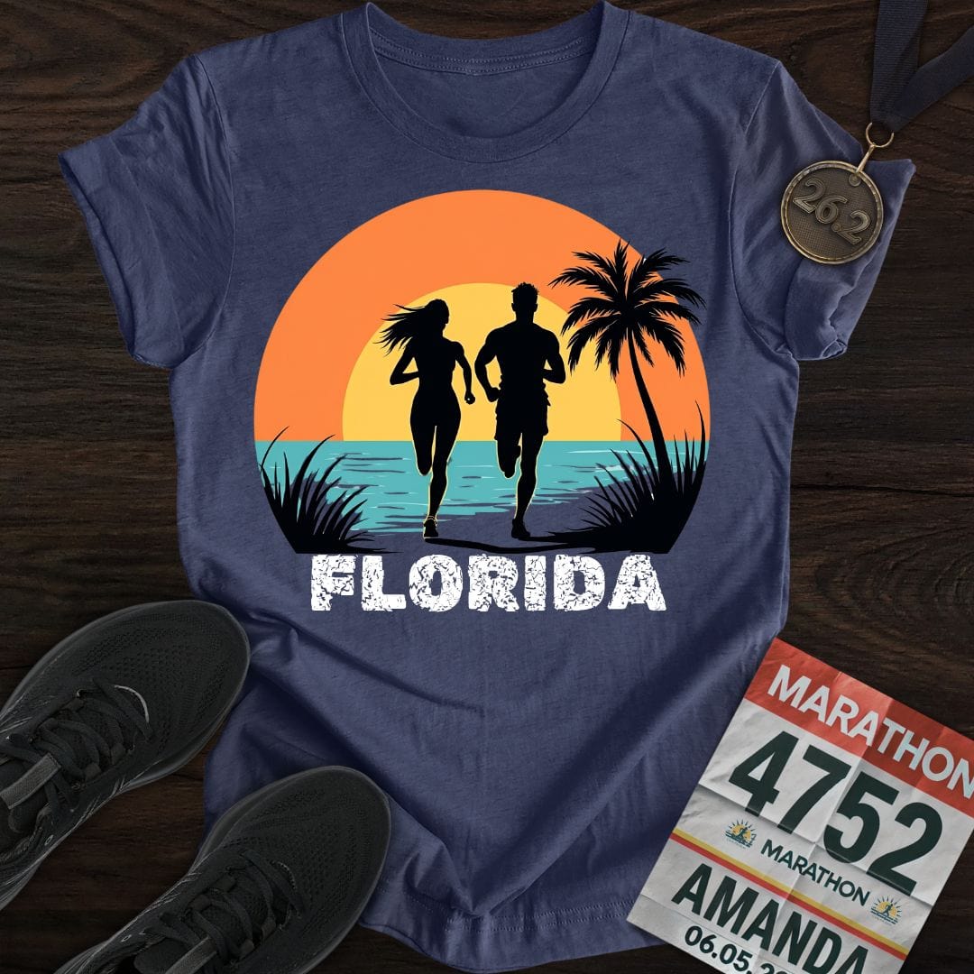Printify T-Shirt Heather Navy / S Florida Runner T-shirt