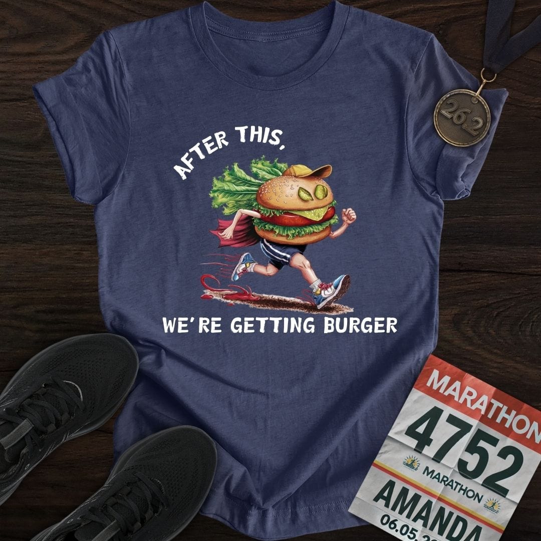 Printify T-Shirt Heather Navy / S Getting Burger T-Shirt