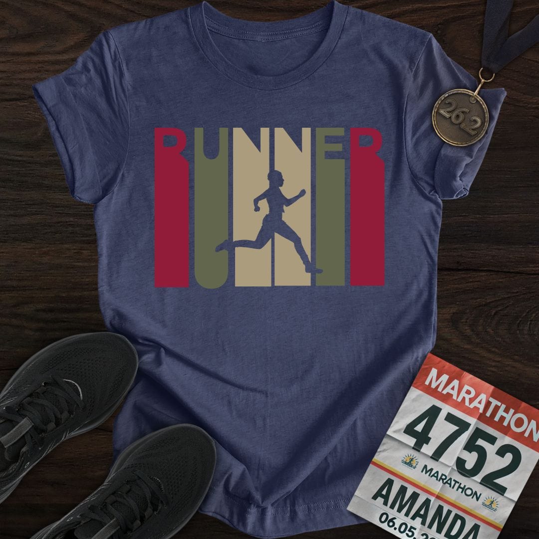 Printify T-Shirt Heather Navy / S I'm Runner