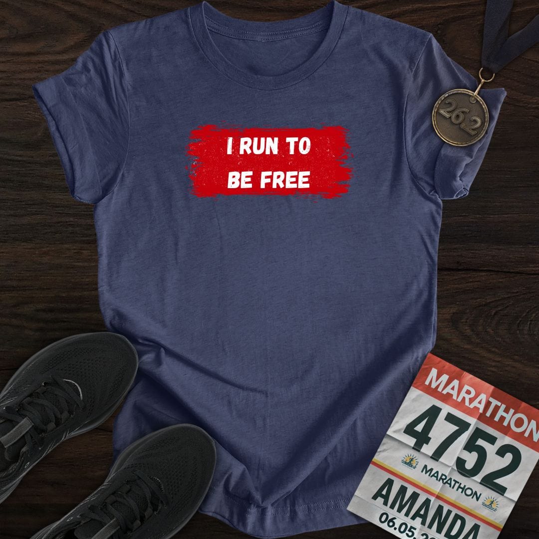 Printify T-Shirt Heather Navy / S I Run to Be Free T-shirt