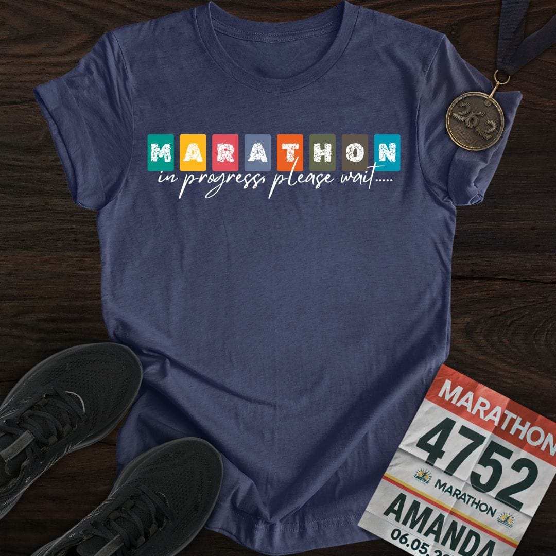 Printify T-Shirt Heather Navy / S Marathon in progress, please wait...