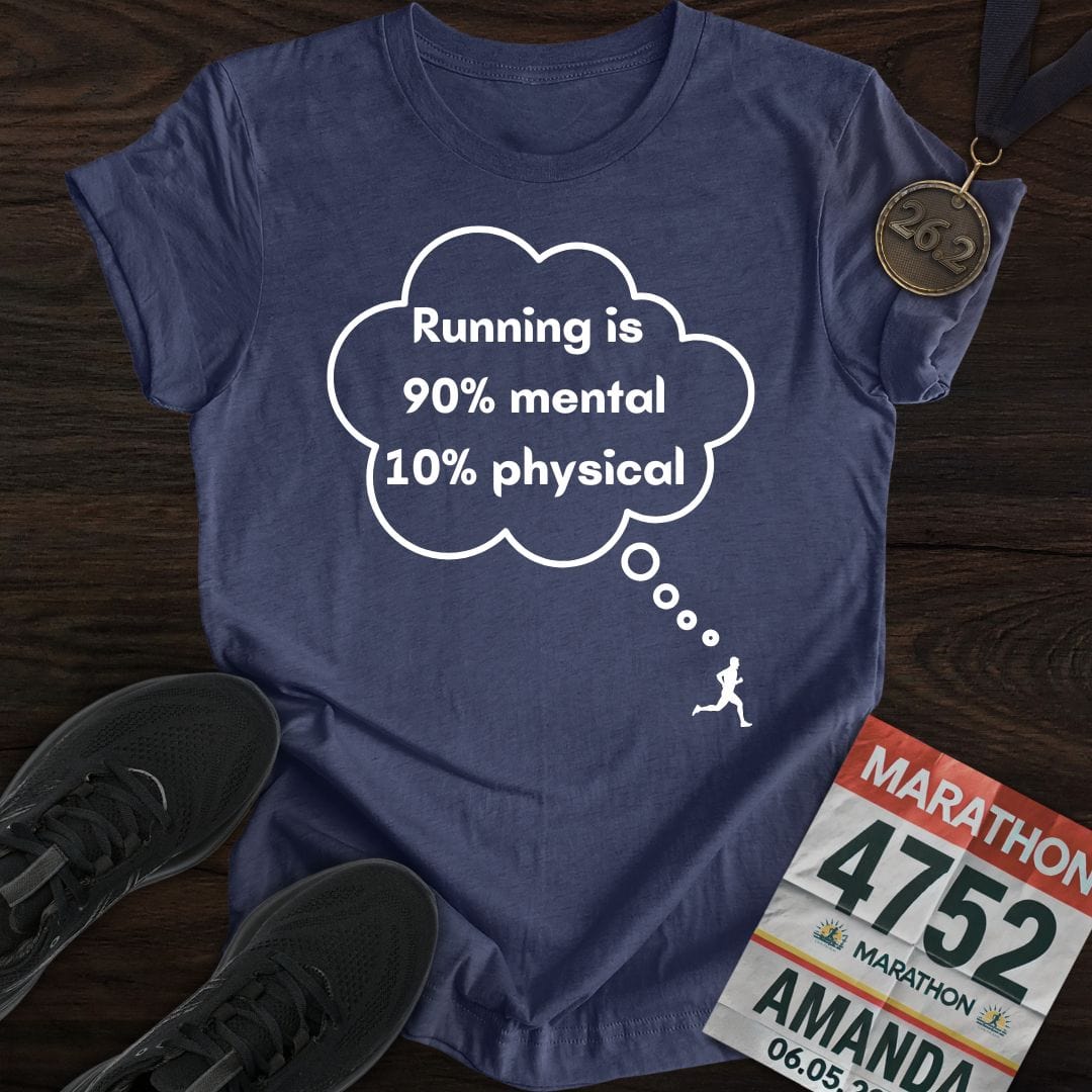 Printify T-Shirt Heather Navy / S Mental or Physical Running T-Shirt