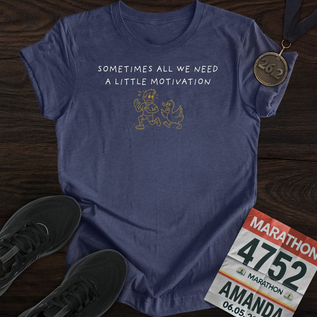 Printify T-Shirt Heather Navy / S Motivated Like a Duck T-Shirt