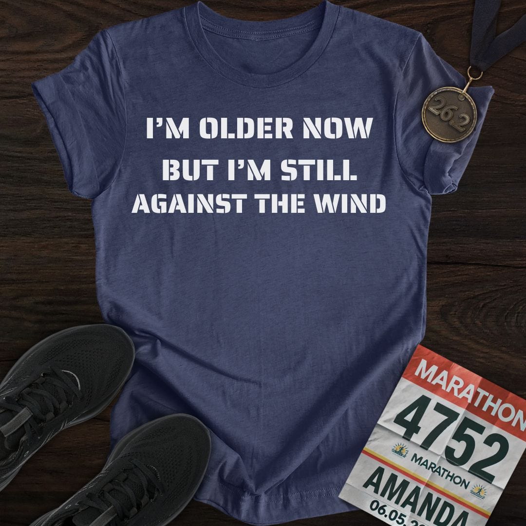 Printify T-Shirt Heather Navy / S Older Runner T-Shirt
