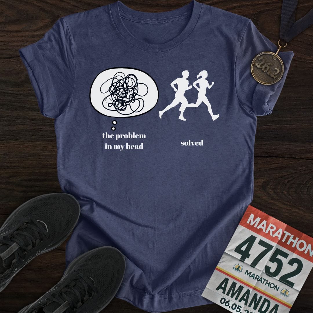 Printify T-Shirt Heather Navy / S Problem Solving Runner T-Shirt