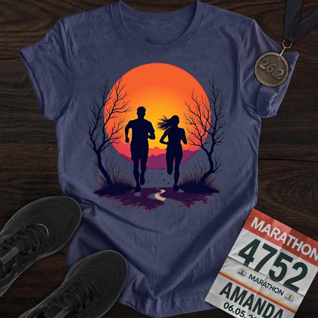 Printify T-Shirt Heather Navy / S Run In Nature T-shirt