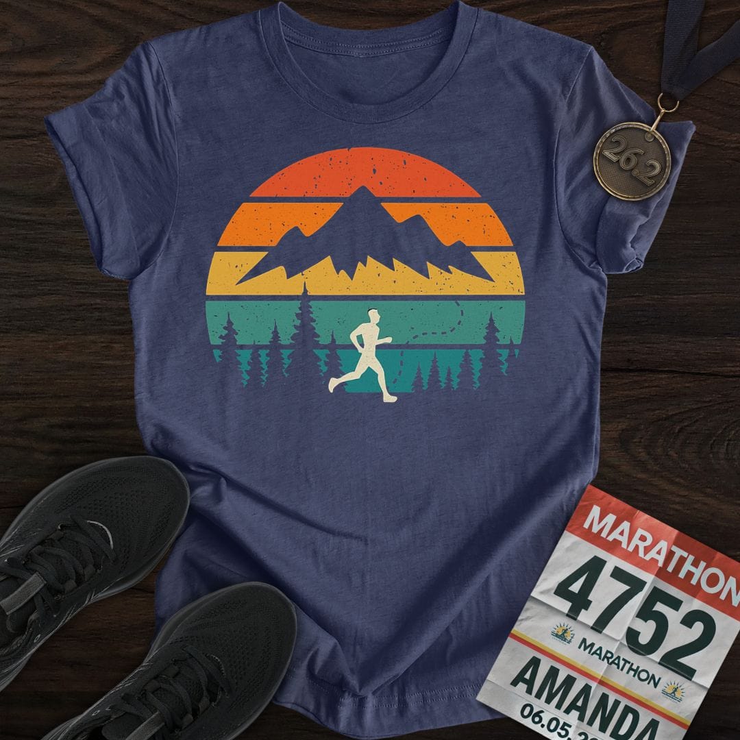 Printify T-Shirt Heather Navy / S Run Wild -2- T-shirt