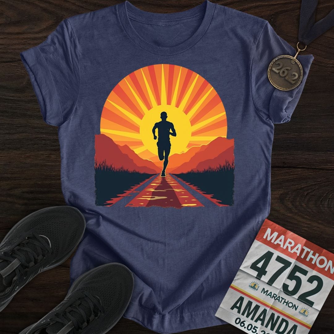 Printify T-Shirt Heather Navy / S Run With the Sun T-shirt