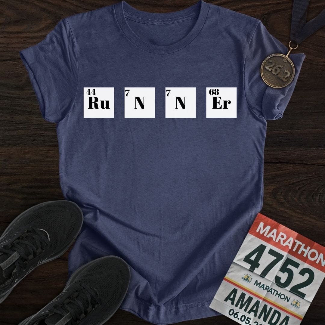 Printify T-Shirt Heather Navy / S Runner Element One T-Shirt