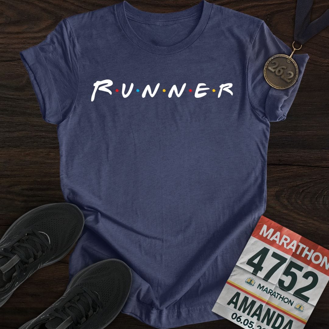 Printify T-Shirt Heather Navy / S Runner Friends T-shirt