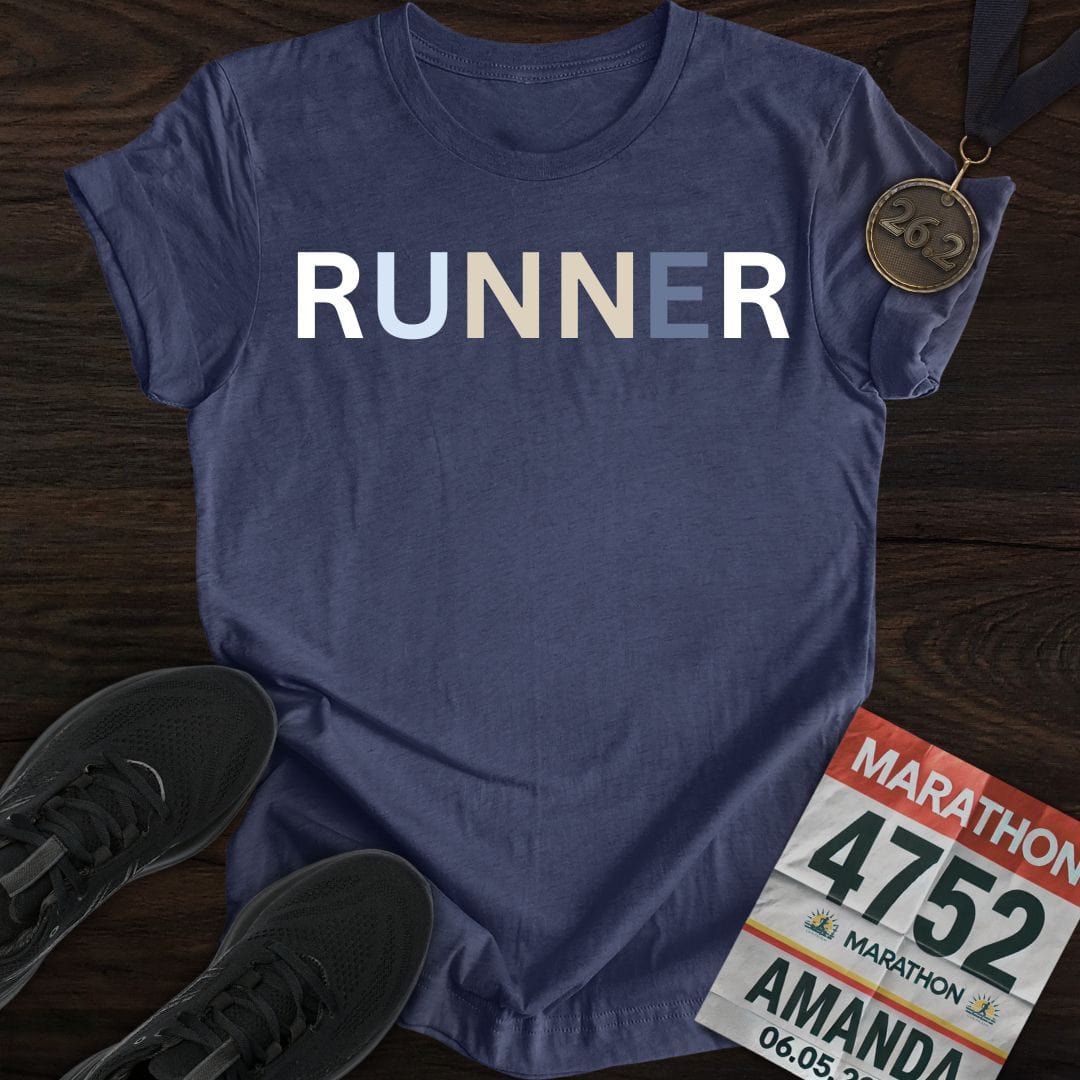 Printify T-Shirt Heather Navy / S Runner Me!