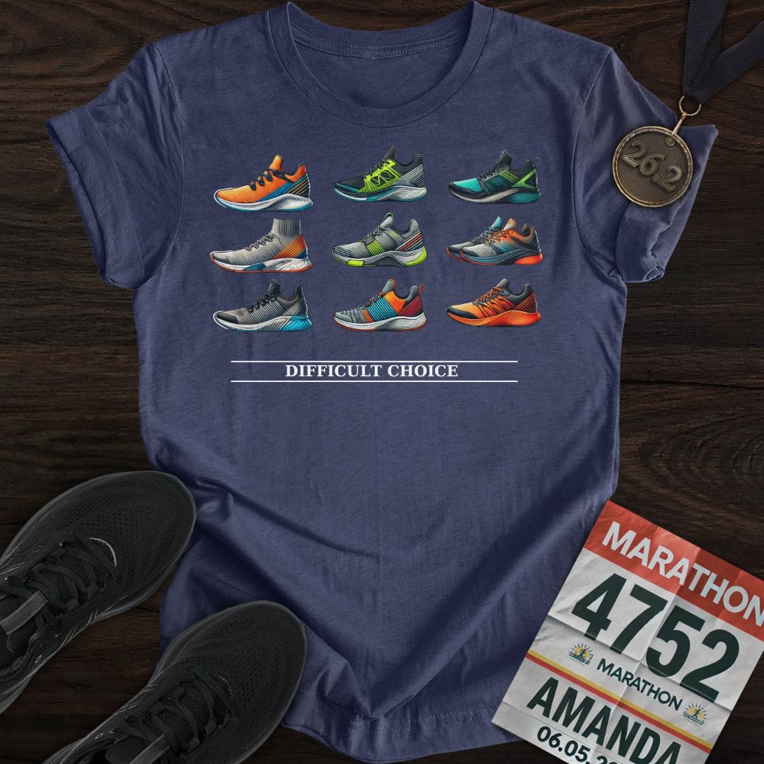 Printify T-Shirt Heather Navy / S Runner Shoes T-Shirt