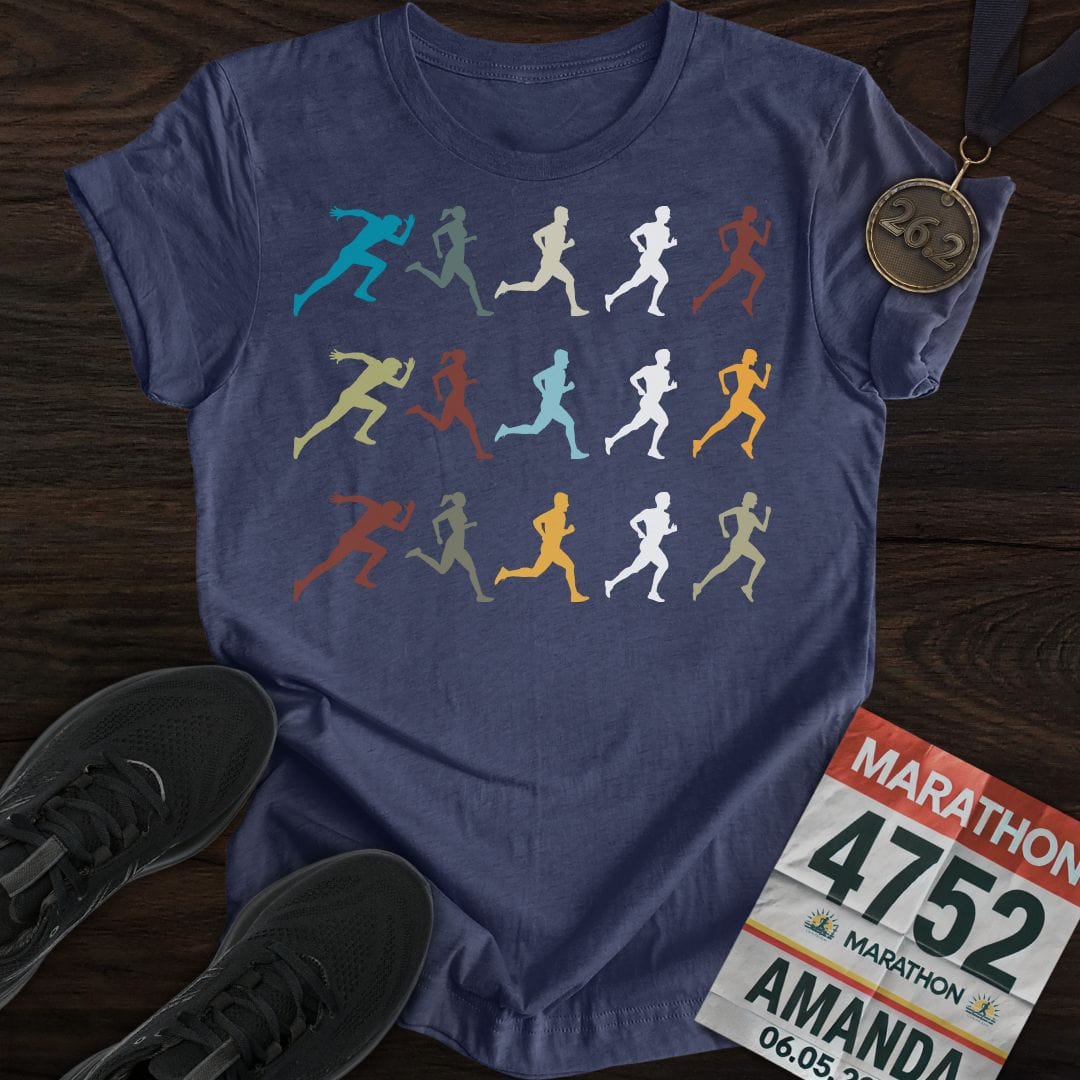 Printify T-Shirt Heather Navy / S Runners T-Shirt
