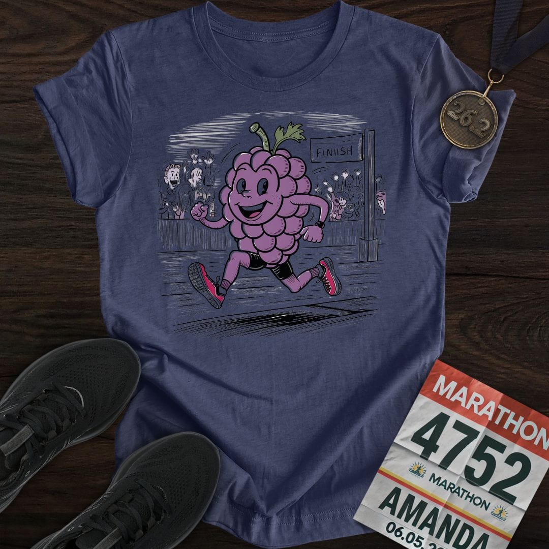 Printify T-Shirt Heather Navy / S Running Grapes T-Shirt