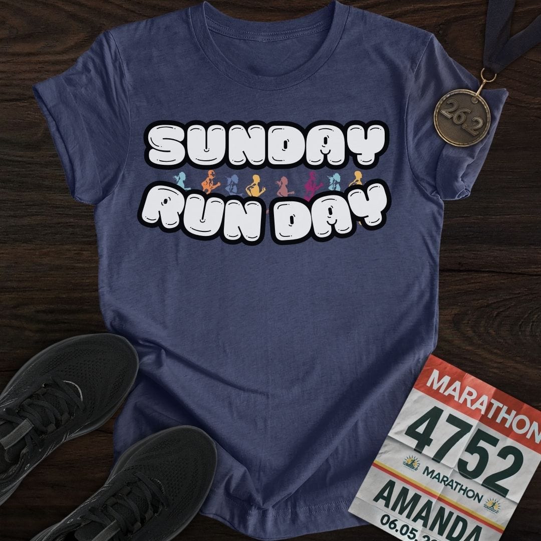 Printify T-Shirt Heather Navy / S Sunday Runday T-Shirt