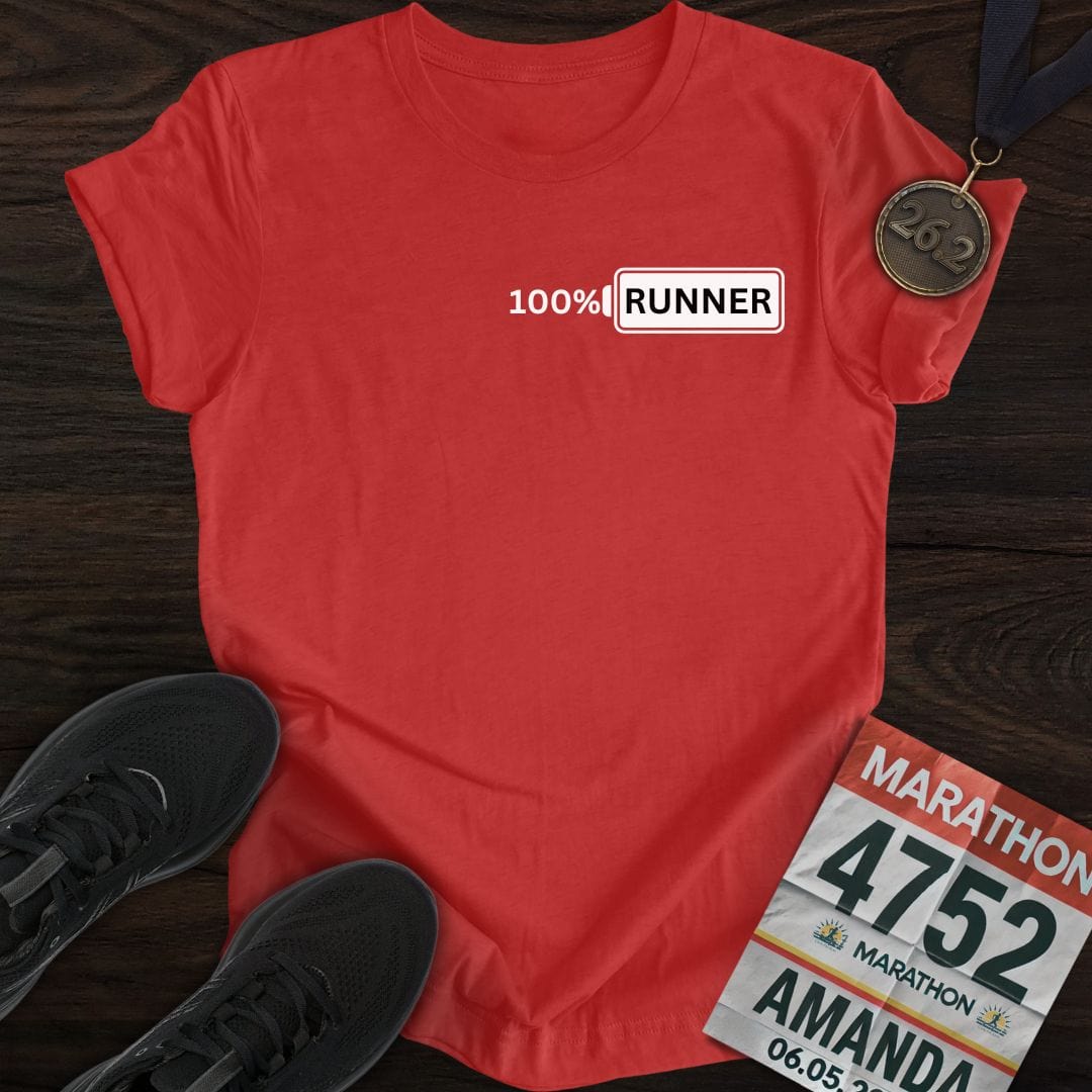 Printify T-Shirt Heather Red / S 100% Runner
