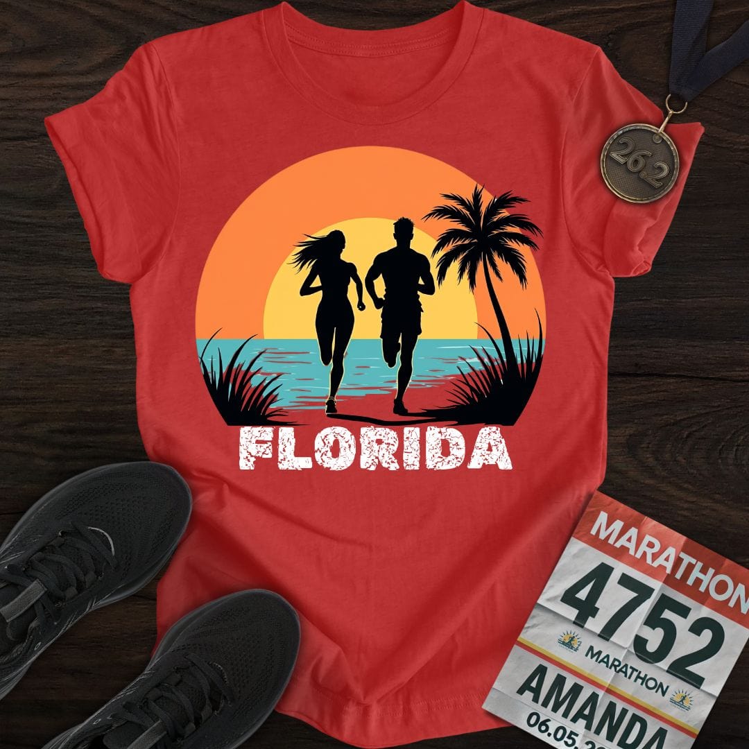 Printify T-Shirt Heather Red / S Florida Runner T-shirt