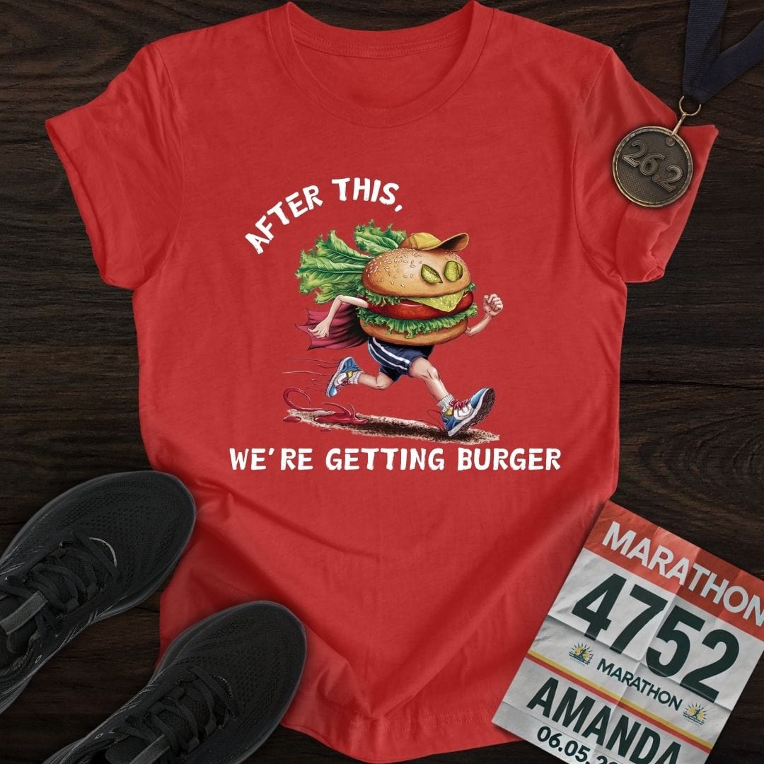 Printify T-Shirt Heather Red / S Getting Burger T-Shirt