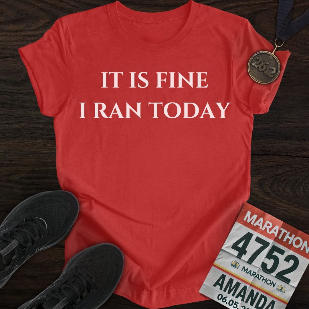 Printify T-Shirt Heather Red / S I Ran Today T-Shirt