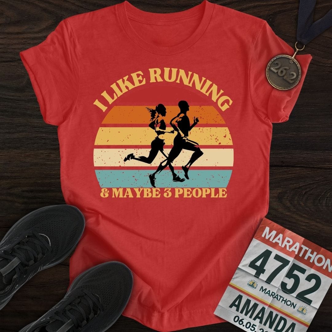 Printify T-Shirt Heather Red / S Loving the Run, and a Few People T-shirt