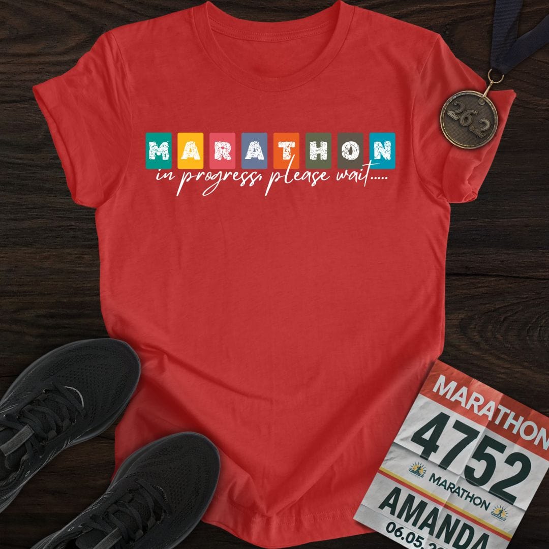 Printify T-Shirt Heather Red / S Marathon in progress, please wait...