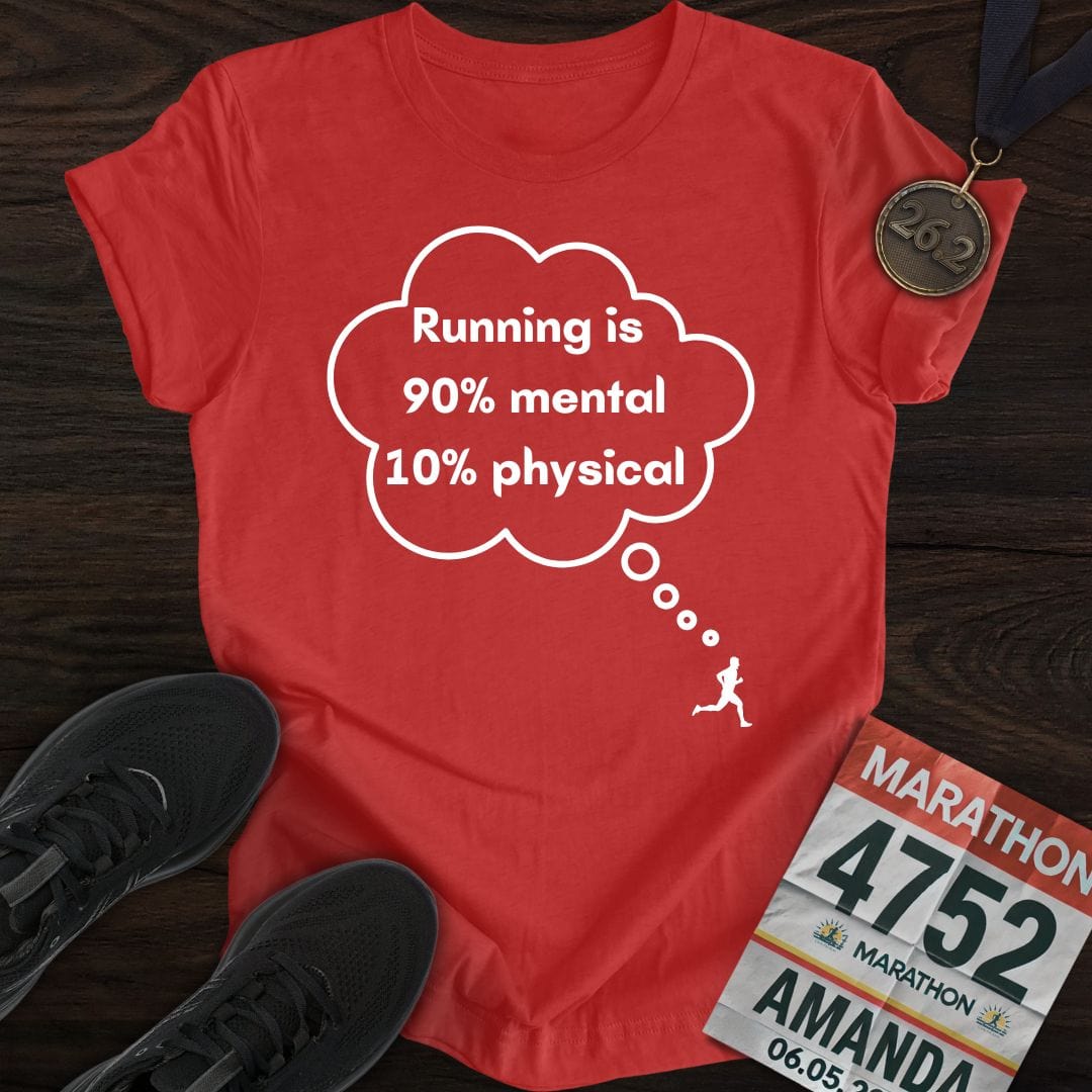 Printify T-Shirt Heather Red / S Mental or Physical Running T-Shirt