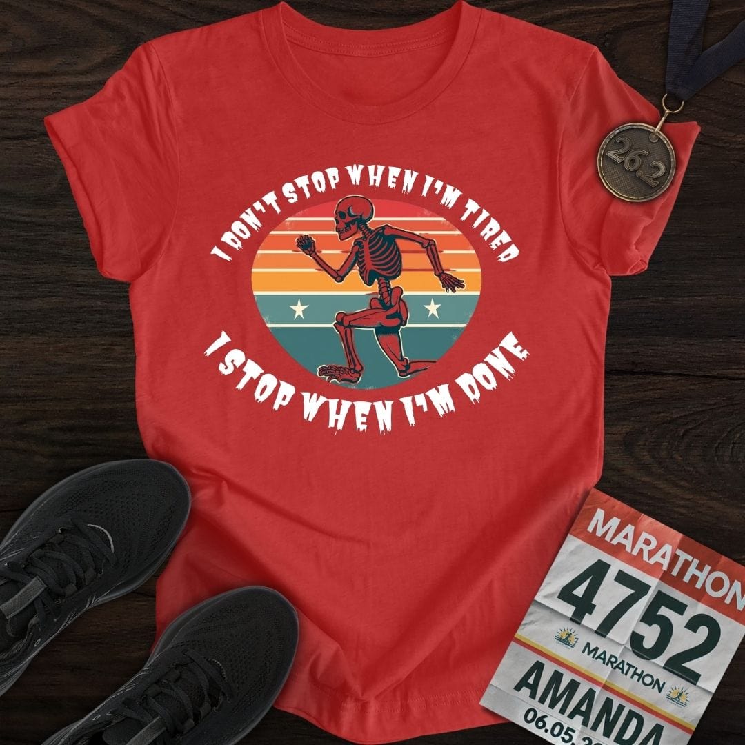 Printify T-Shirt Heather Red / S No Quit Run T-shirt