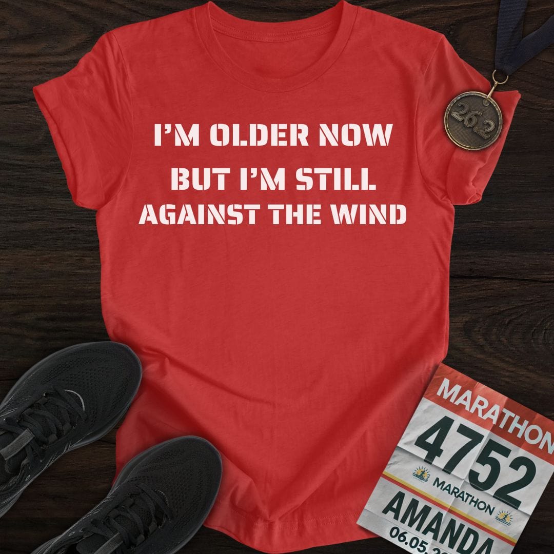 Printify T-Shirt Heather Red / S Older Runner T-Shirt