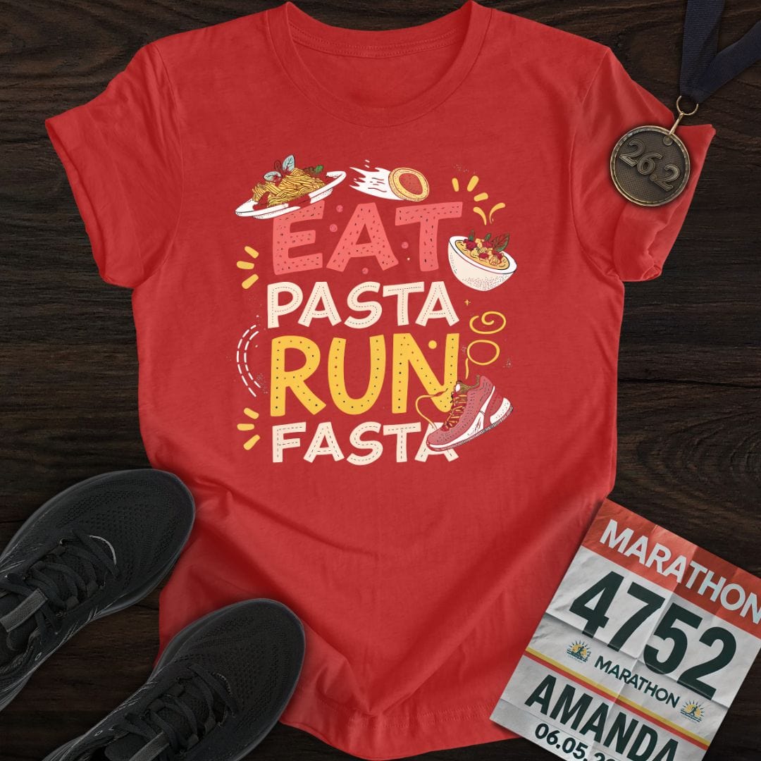 Printify T-Shirt Heather Red / S Pasta or Fasta T-shirt