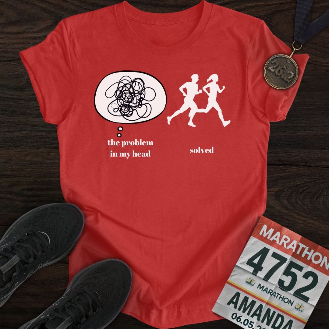 Printify T-Shirt Heather Red / S Problem Solving Runner T-Shirt