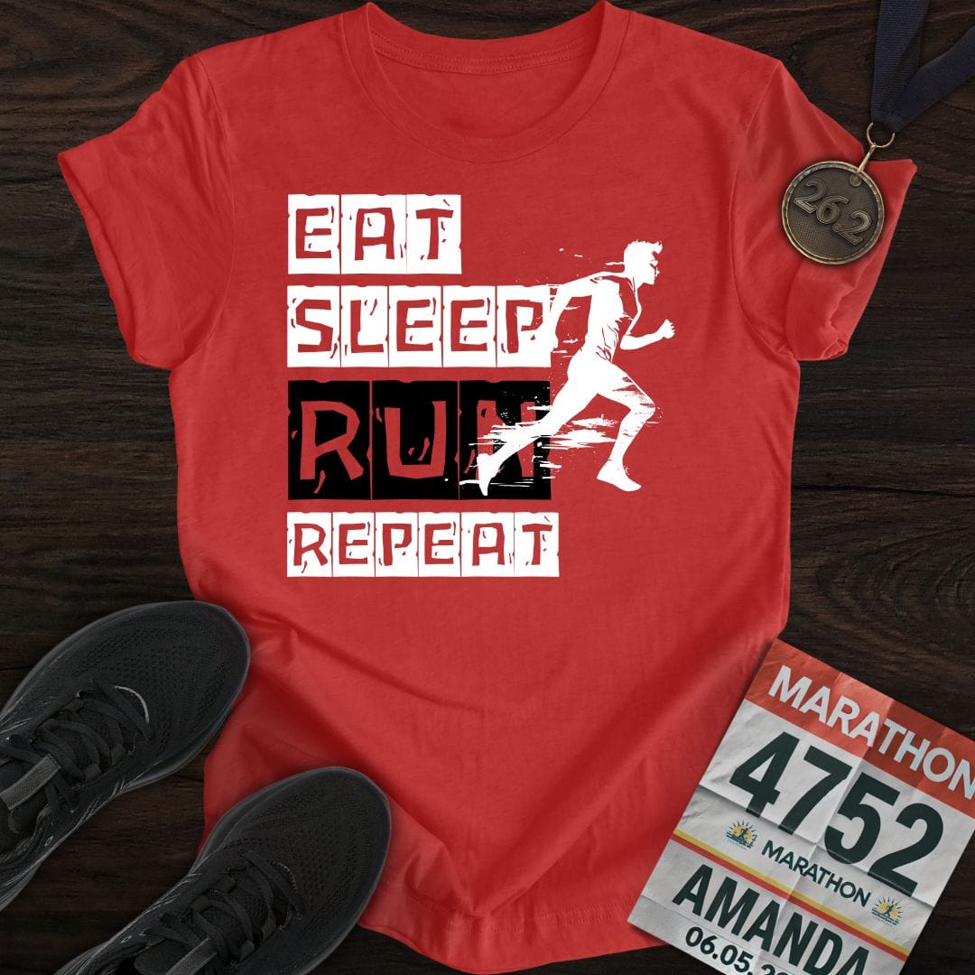 Printify T-Shirt Heather Red / S Repeat Runner T-shirt