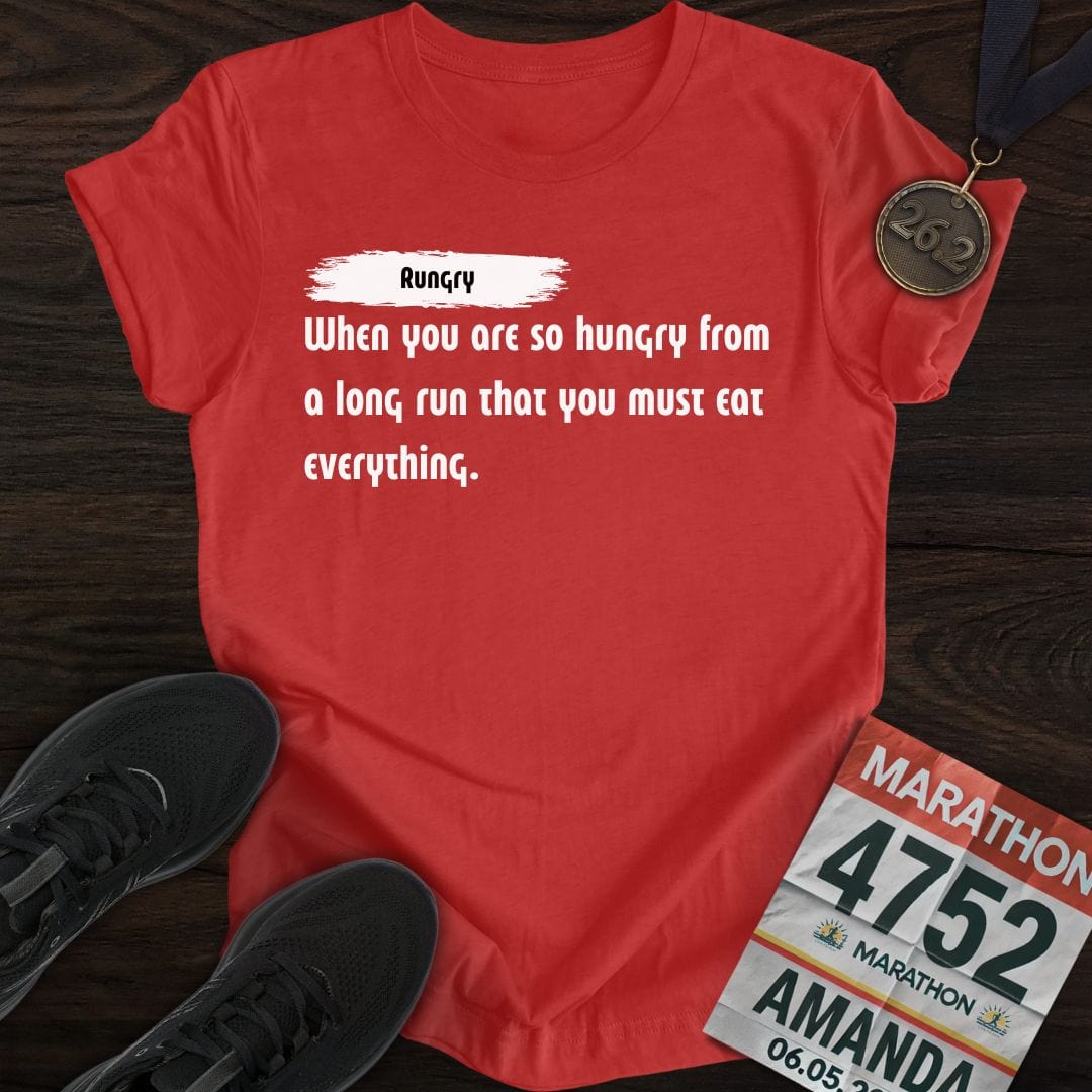Printify T-Shirt Heather Red / S Rungry T-Shirt