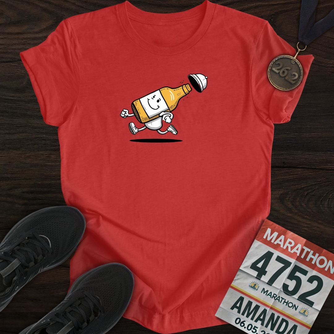 Printify T-Shirt Heather Red / S Runner Beer T-Shirt