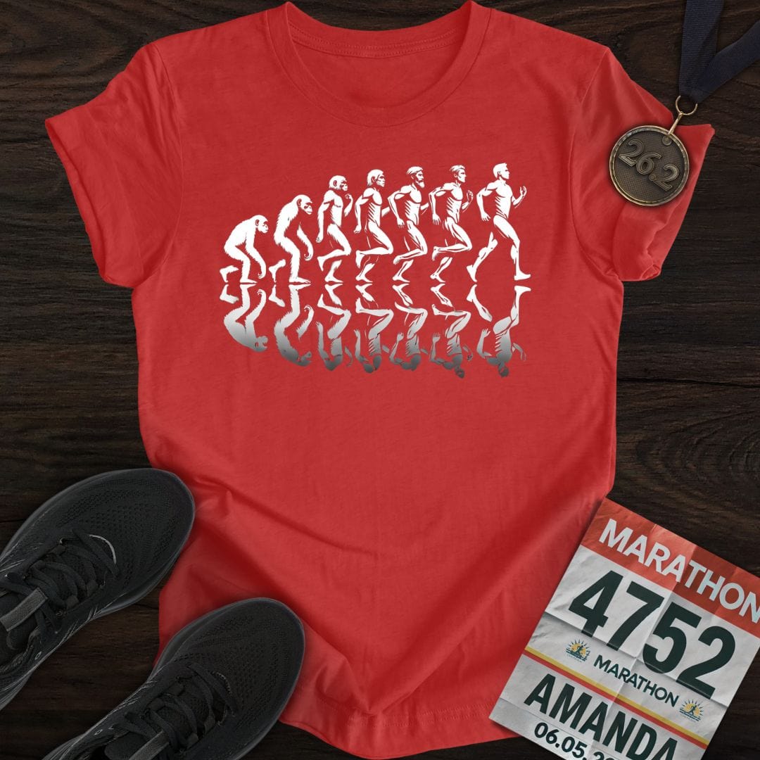 Printify T-Shirt Heather Red / S Runner Evolution T-Shirt