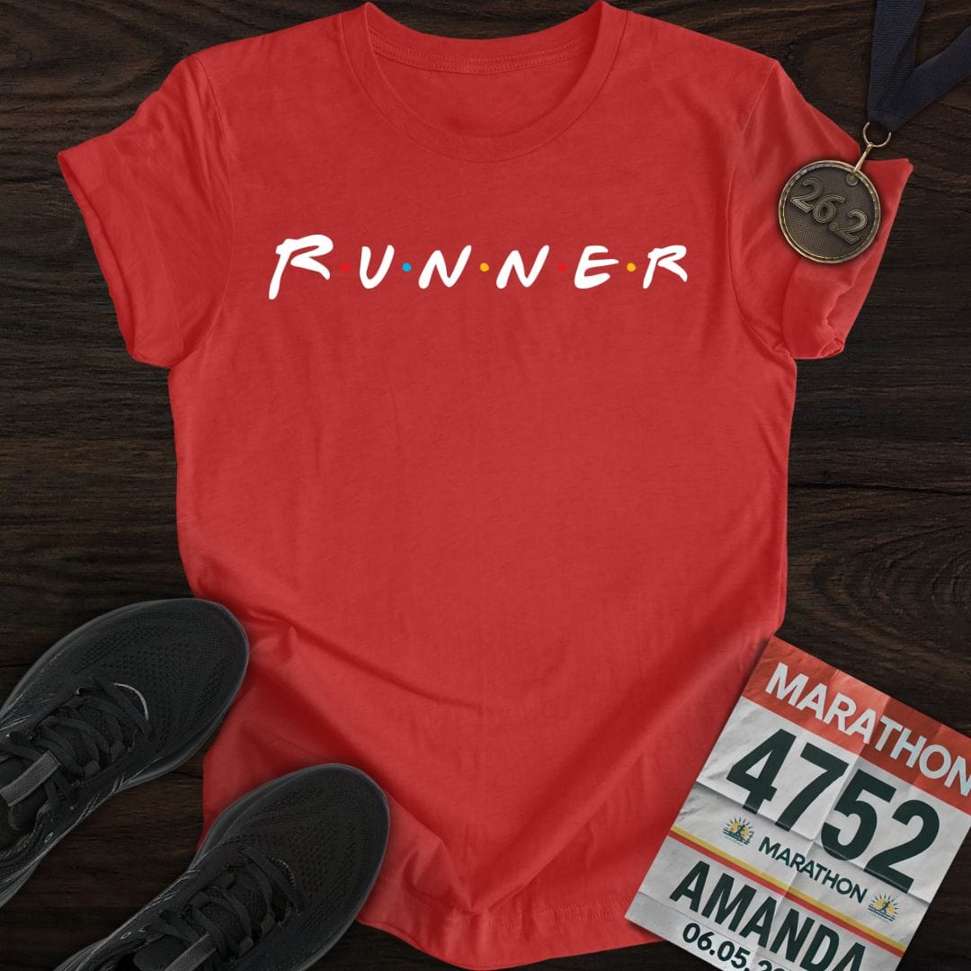 Printify T-Shirt Heather Red / S Runner Friends T-shirt