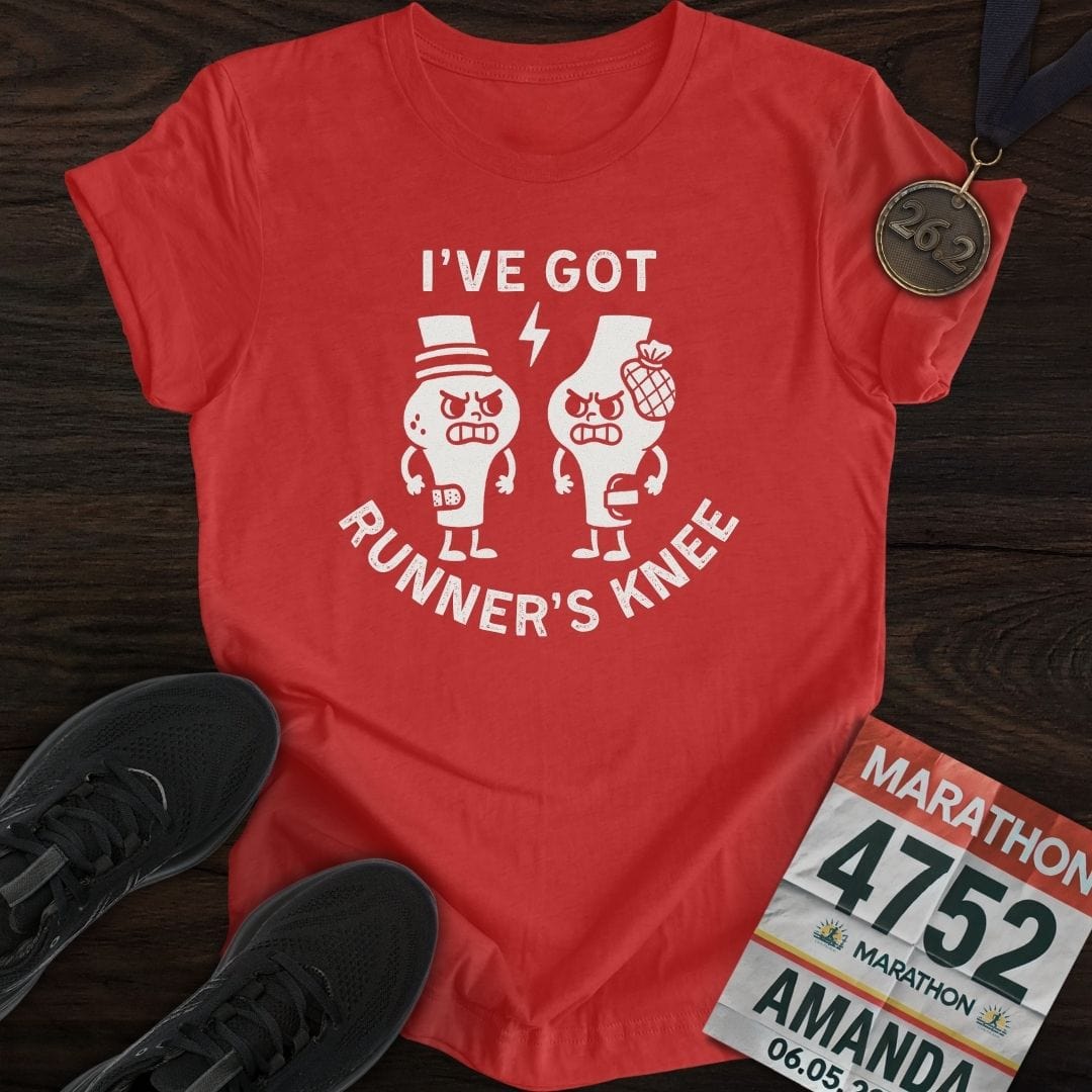 Printify T-Shirt Heather Red / S Runner's Knee T-Shirt