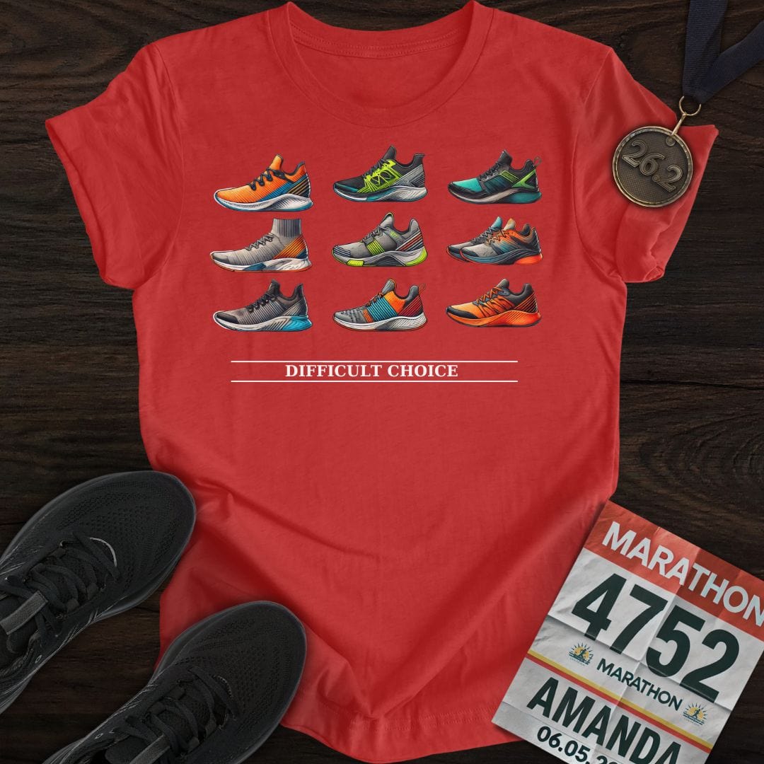 Printify T-Shirt Heather Red / S Runner Shoes T-Shirt
