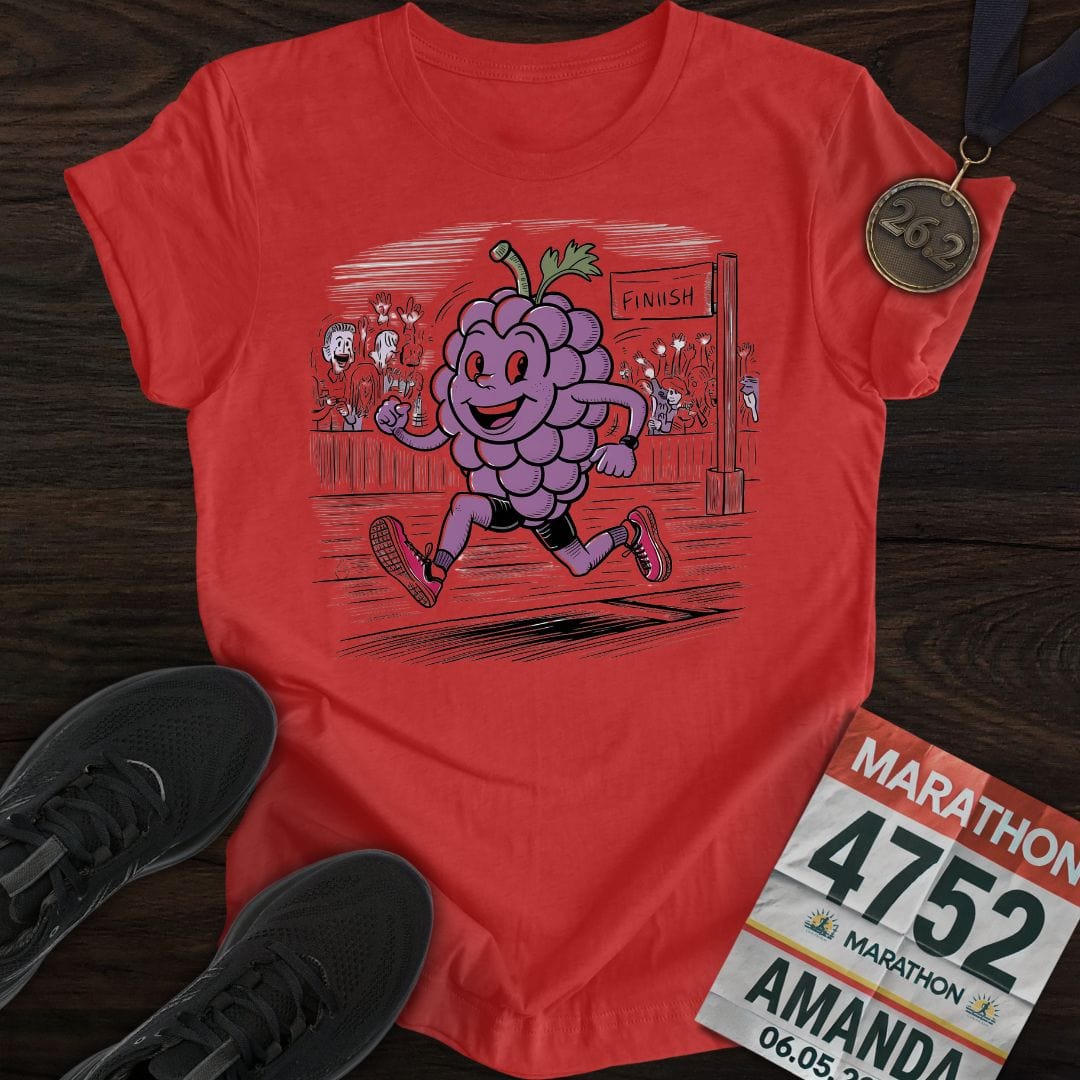 Printify T-Shirt Heather Red / S Running Grapes T-Shirt