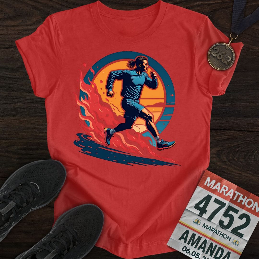 Printify T-Shirt Heather Red / S Running Man T-shirt