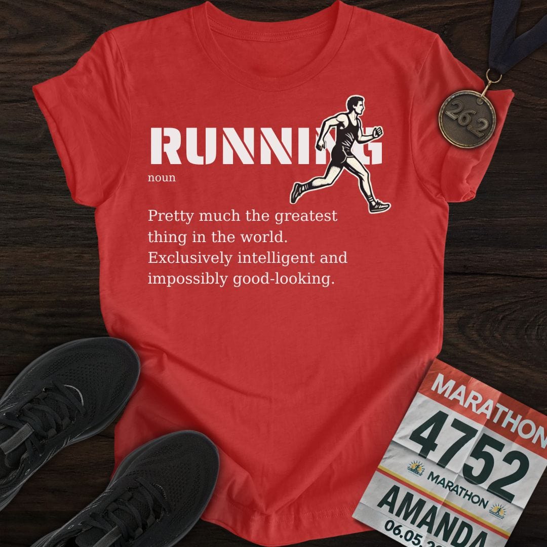 Printify T-Shirt Heather Red / S Running T-Shirt