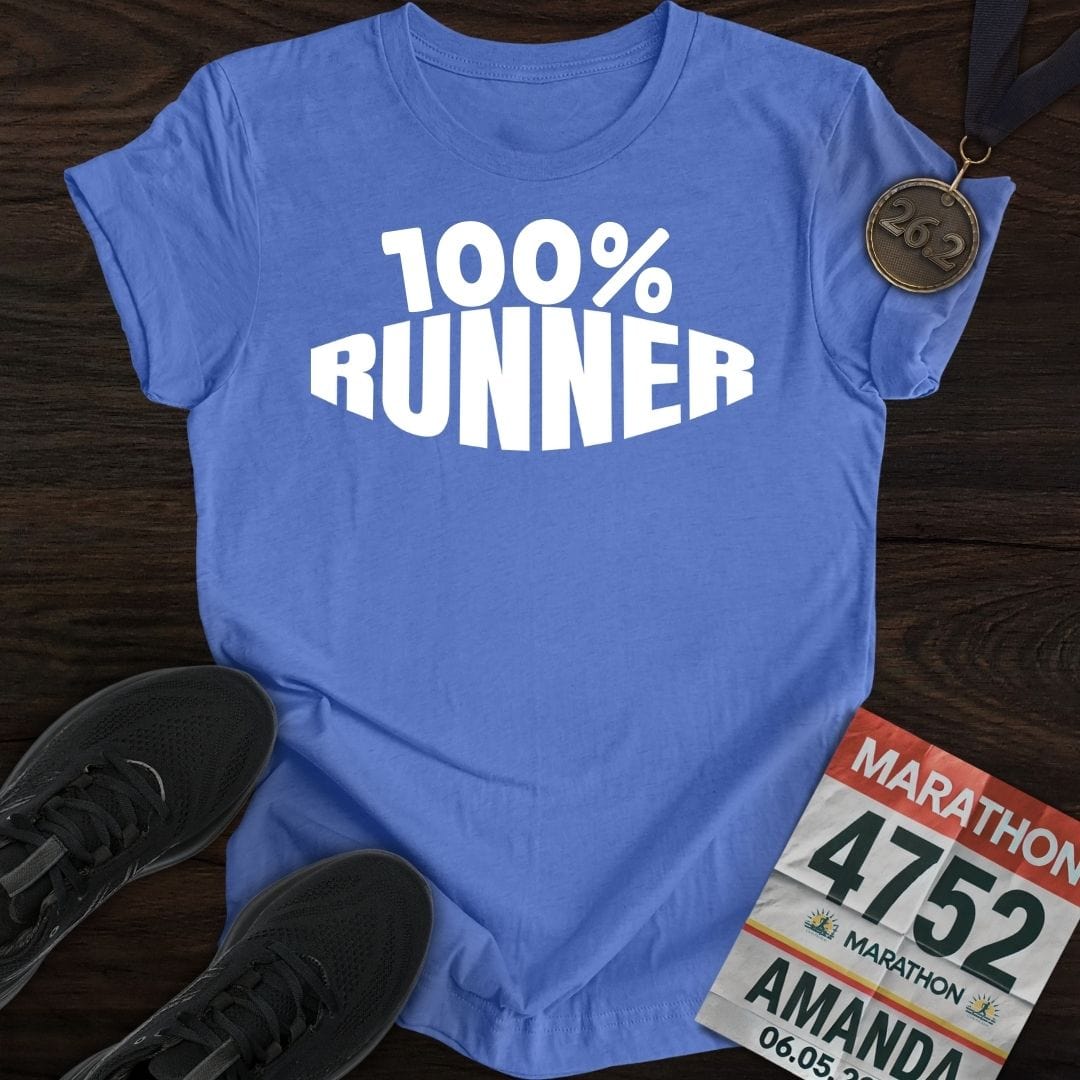 Printify T-Shirt Heather Royal / S 100% Runner -2- T-shirt