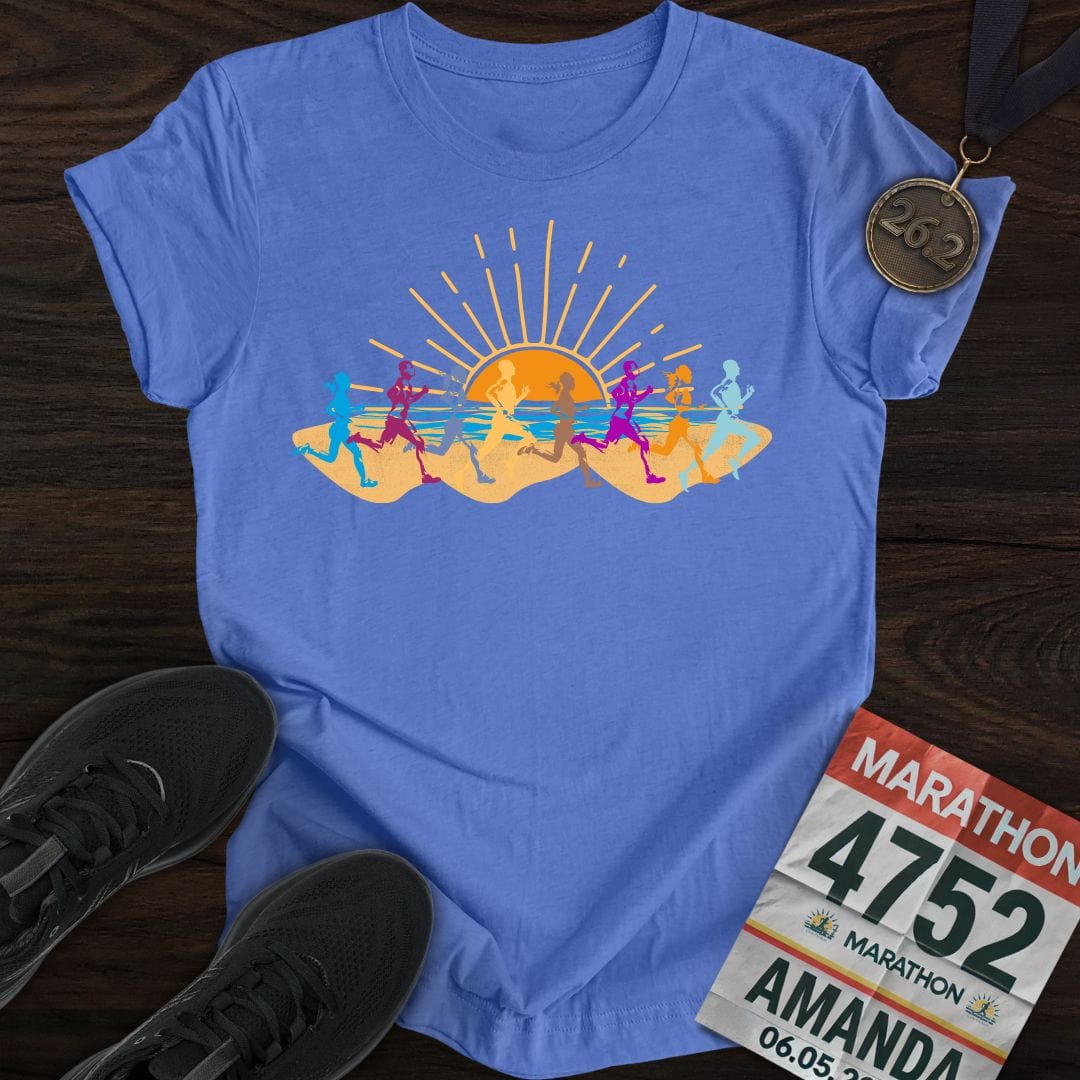 Printify T-Shirt Heather Royal / S Beach Runners T-Shirt
